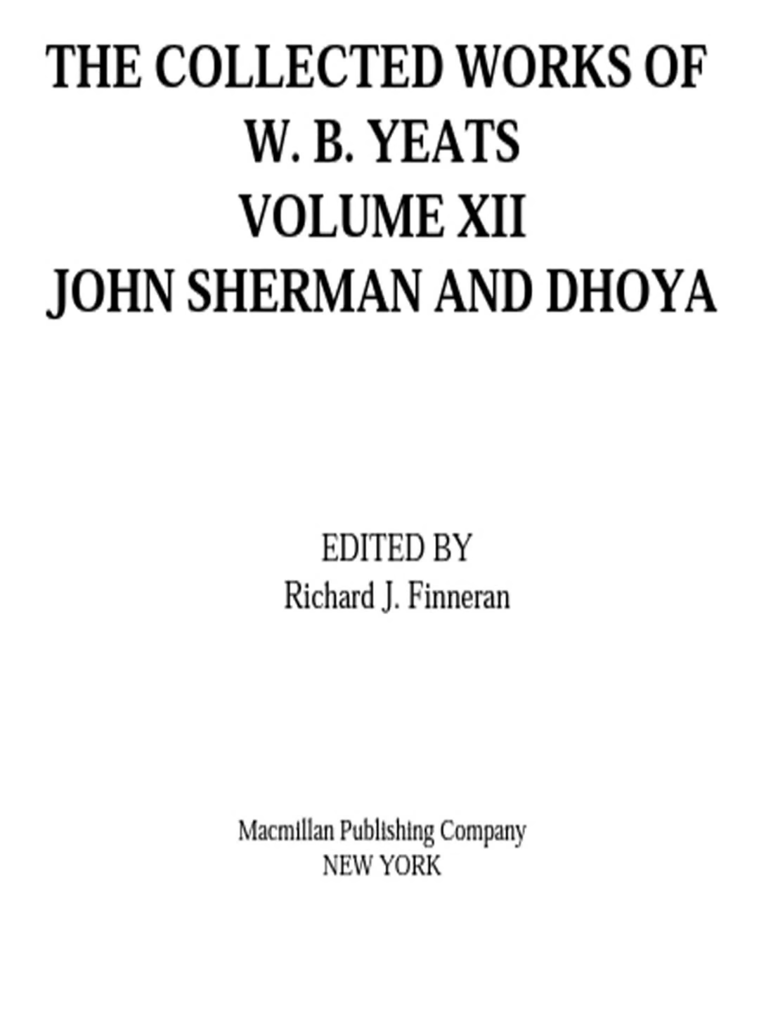 John Sherman and Dhoya